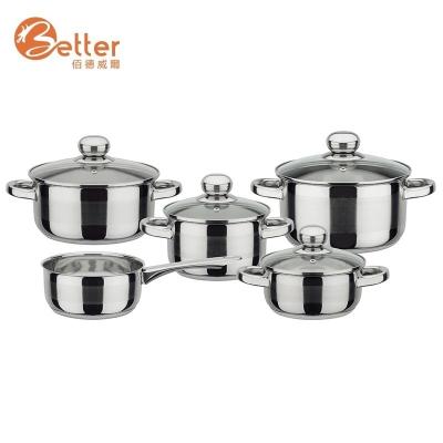 China Best Selling Stainless Steel Pot Stock Long Lasting Outdoor Cooking Pot With Lid Cook Soup Pot for sale