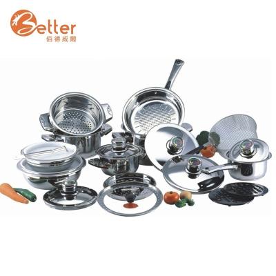 China Viable Japanese Cookware Pan Pot Cookware Set Indonesia Kitchen Stainless Steel for sale