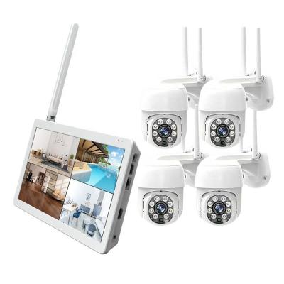 China PAN-TILT H265 4CH Home Security Camera System 3MP 5MP 4CH Wireless Wireless Kits for sale