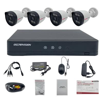 China Built-in Camera Color MIC Built-in Color 4ch Dvr 2mp Ahd Security Camera Siren Tvi Kit Set CCTV Kit for sale