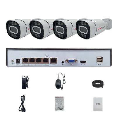 China NIGHT VISION Best 4K NVR POE IP Cameras Set NVR Kits 4 CH Security Kits CCTV Surveillance Systems Home xmeye IP Video Security Camera System for sale