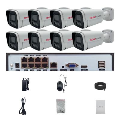 China NIGHT VISION H.265 1080p 4mp 5mp 8mp 2k 4k 16 channel smart hd ip poe camera nvr kit 8 channel poe nvr system for sale