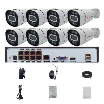 China Built-in 4MP 5MP 8MP 8CH CCTV Camera System NVR Kit Security Surveillance Bullet Indoor Outdoor COLOR MIC NIGHT VISION H.265 for sale