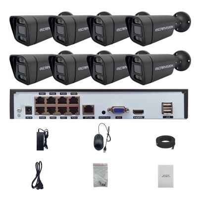 China NIGHT VISION 8CH 4K Poe NVR Kit 8MP Outdoor Waterproof Bullet IP Camera COLOR Video CCTV System NVR Surveillance Audio Record Kits for sale