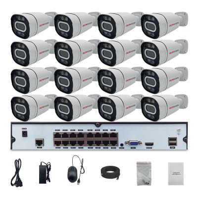 China H.265 NIGHT VISION H.265 1080p 4mp 5mp 8mp 2k 4k 16channel AI nvr kit home security MIC home security smart cctv camera system for sale