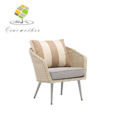 China Luxury Wicker Garden Furniture Modern Patio Furniture Aluminum Frame Rattan Outdoor Sofa Chair for sale