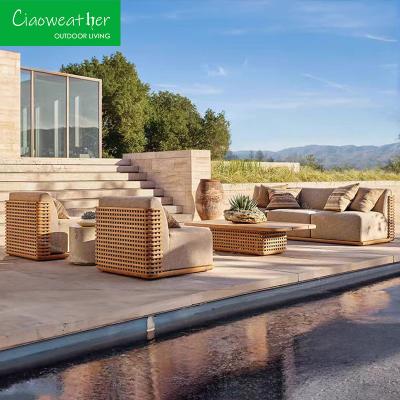 China Wooden Furniture Garden Set Modern Outdoor Furniture Solid Wood Teak Courtyard Dining Armless Chair Wood Side Chair for sale