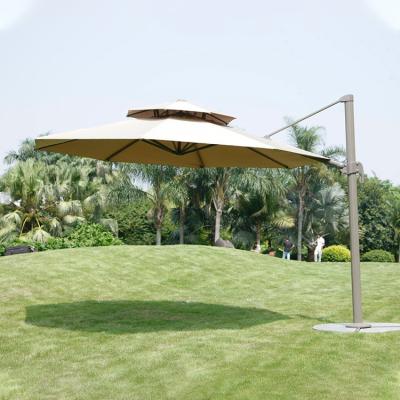 China Aluminium-Stäbe Design Strand Sonne Garten Sonnenschirm Terrasse Außenschirm für Außenmöbel zu verkaufen