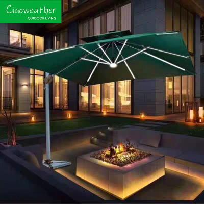 China Modern Outdoor Furniture Customized Large Cantilever Umbrella for Hotel Restaurant Banquet Home and Coffee for sale