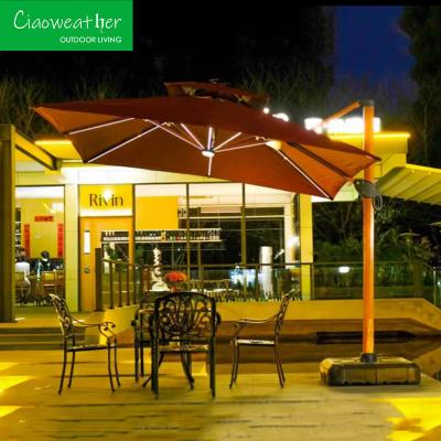 China Aluminum Pole Extra Large Cantilever Garden Sun Umbrella Outdoor Parasols for Modern Design Style for sale