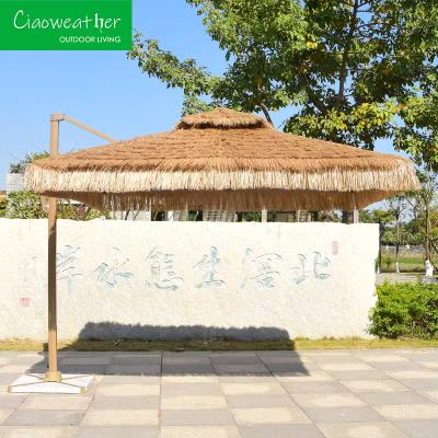 China Customized Color Thatched Parasol for Outdoor Garden Patio Hotel Sun Protection for sale