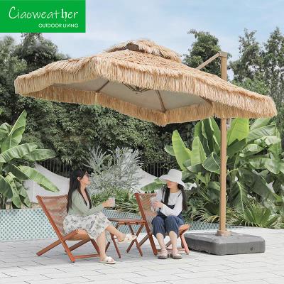 China Outdoor Patio Parasols Customized Color Modern Design Style Camping Stalls Beach Sun Umbrellas for Garden Thatched Umbrellas for sale