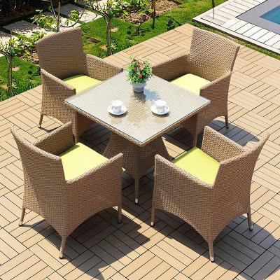 China Outdoor Dining Set with Wooden Children Drawing Table and Chair Function Bar Room Restaurant Furniture Rattan/Wicker for sale