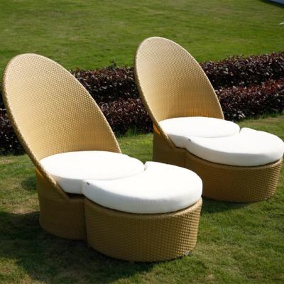 China Gartenstühle Möbel Wasserdichte Wickerschauen Gartensofas in modernem Rattan Design für den Außenbereich zu verkaufen