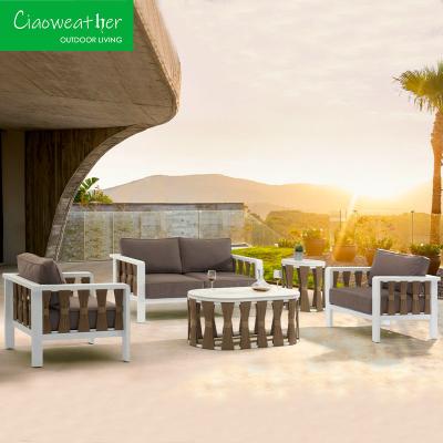 China Customized Color Rattan Wicker Garden Outdoor Aluminum Patio Furniture Sofa Set for Furniture for sale