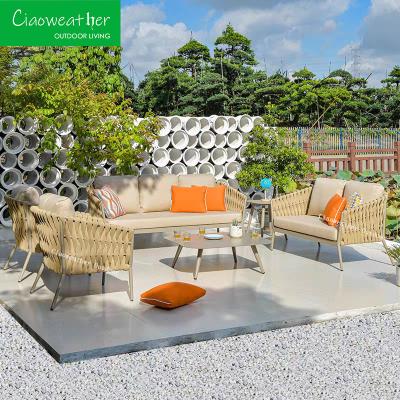 China Outdoor Furniture Weaving Sectional Rattan Garden Sofa Set for Hotel Restaurant Banquet and Home for sale