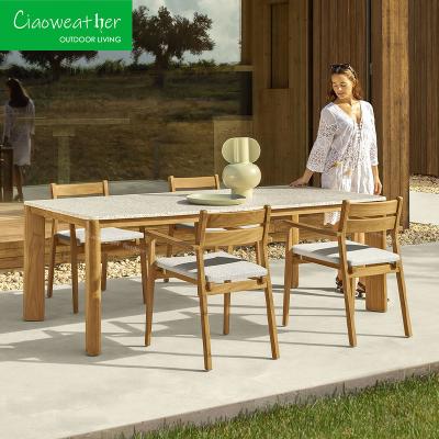 China NO Folded Natural Teak Garden Chairs for Outdoor Patio Rattan Chairs Mail Packing for sale