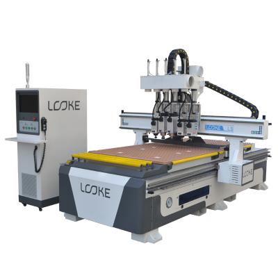 China Hotels 3.5kw Multi Spindle Heads Woodworking CNC Router Engraving Milling Machine 1325 1530 2030 for sale