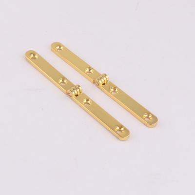 China Modern High Quality Gold Color L Shape Metal 180 Degree Wooden Box Hinge For Jewelry Box for sale