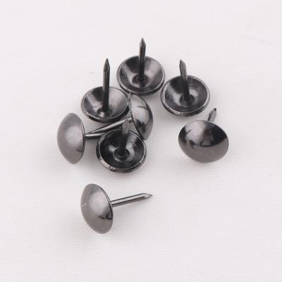 China Wholesale Metal Black Round 11*17mm Cap Factory Color Sofa Head Nail For Furniture Accessories for sale