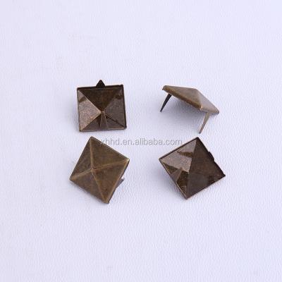 China Nickel Free Wholesale Square Four Claw Bronze Nail For Bags for sale