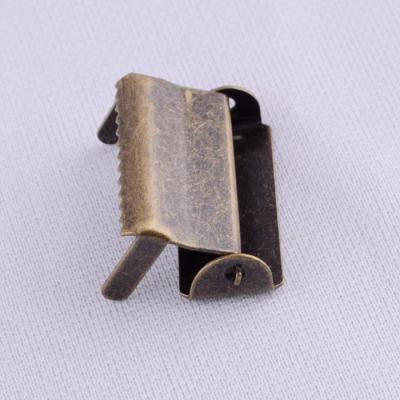 China Antique Adjustable Cheap Price 25mm Adjustable Brass Metal Garment Buckle Suspender Adjuster Buckle Clip For Clothes for sale