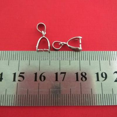 China Jewelry Making Wholesale Brass Nickel Bail Pendant Clasp , Jewelry Findings Pendant Clasp for sale