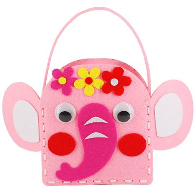 China Portable DIY Kids Education Kids Toys Activity Set Felt Elephant Sewing Kits Bag for DIY Craft Supplies for sale