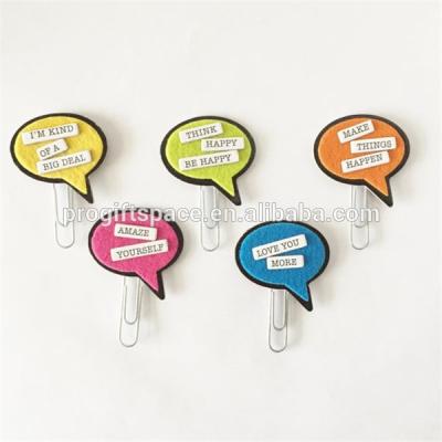 China 2018 Other Felt Word Bubble Paper Clips For Girls In China for sale