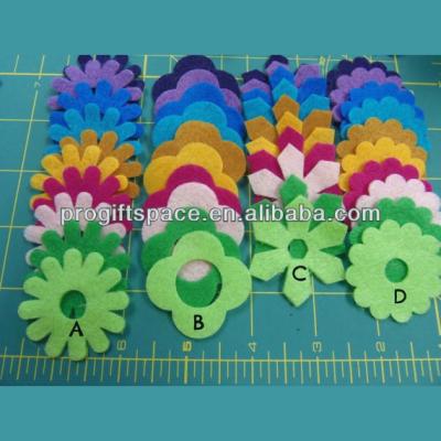 China Hot Selling Handmade Flower Hair Accessories New Best Quality Product Quality Handmade Wool Felt Colorful 3D Flowers Weeding Home Decor Made in China for sale