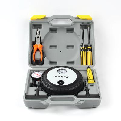 China Repair kit for newest car tire dial air compressor 12v tire inflator with repair kit for car for sale