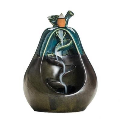 China Chinese Incense Fruit Shape Backflow Censer Waterfall Ceramic Incense Holder For Home Decor Aromatherapy Relaxation Gifts for sale