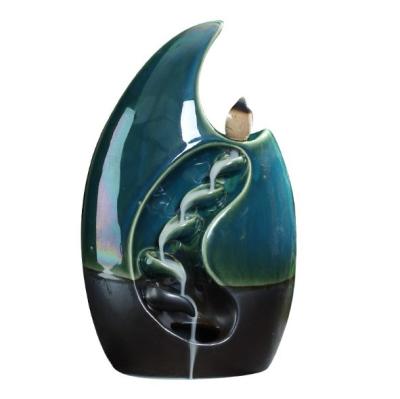 China Censer Sets Backflow Censer Waterfall Ceramic Incense Holder For Home Decor for sale