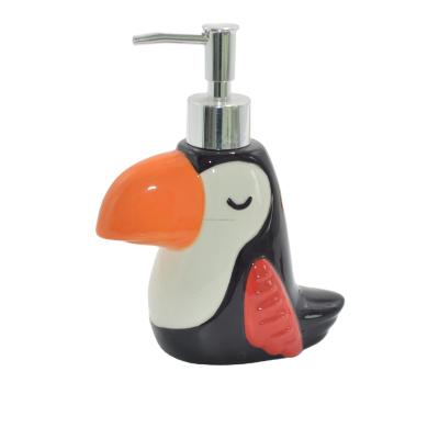 China Foam Animal Shape Soap Liquid Soap Dispenser 3D Pigeon Dispenser for sale