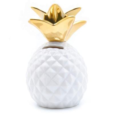 China Pineapple Piggy Bank/Pineapple Ceramic Phone Booth Pot Pineapples Shaped Boxes Cute Girls Piggy Bank For Pineapple Theme Party Decor Girls for sale