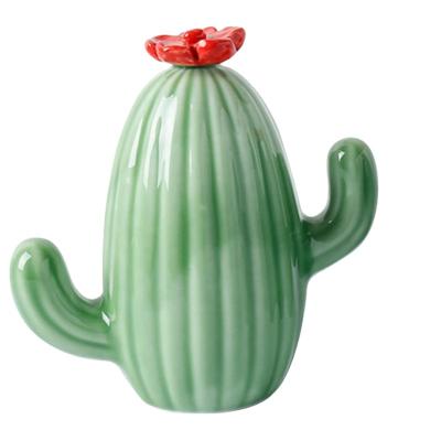 China Custom Ceramic Cactus Piggy Bank Green for Money Saving Custom Ceramic Cactus Piggy Bank Green for Money Saving and Home Decor for sale