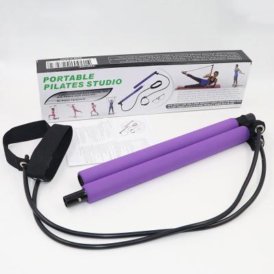 China Hot sales steel pipe foam elastic bar fitness pilates exercise arm year strength training chest multifunctional expansion rod for sale