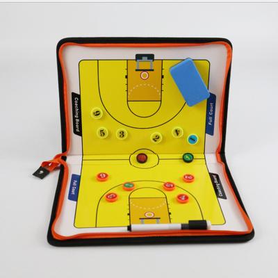 China Portable Magnetic Trainer Folding Zipper Basketball Strategy Teaching With Eraser Marker Pen Coaching Tactics Board for sale