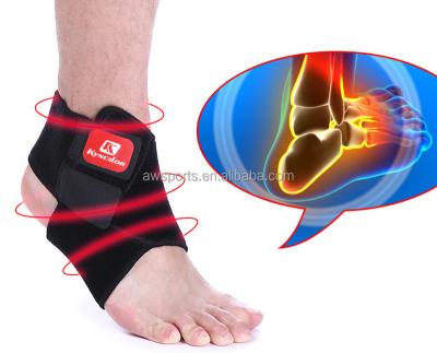 China Black Elastic Running Adjustable Running Ankle Brace Foot Protector Gym Ankle Brace Bandage Safety Brace Protective Guard for sale