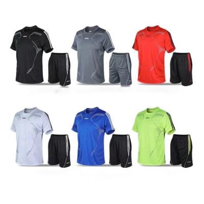 China Sets Summer Thin Quick Dry Gym Running Suit Loose Short Badminton Men's Training Sports Suit for sale