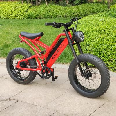 China Factory Ebike Aluminum Alloy REALMAXS MA-20 Full Suspension Mountain Chinese Best Electric Ebike Electric Bike For Adult With CE for sale