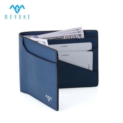 China high quality rfid rfid card holder 100% genuine leather wallet for men for sale