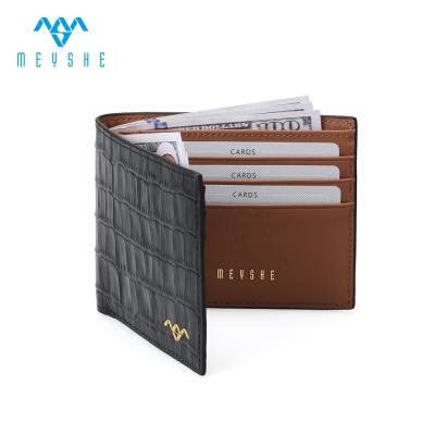 China 100% RFID rfid crocodile high quality genuine leather slim luxury wallet for men for sale