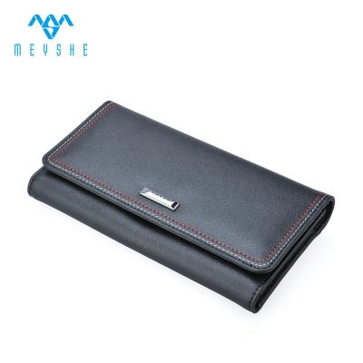 China Real Lady Custom Genuine Leather RFID Women's Wallets With Card Holder for sale