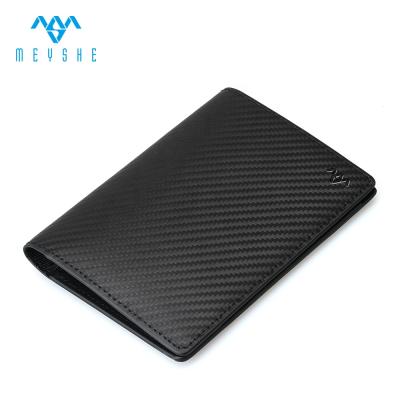 China Vintage Factory Price Custom Carbon Card Holder Genuine Leather Single Passport Holder for sale