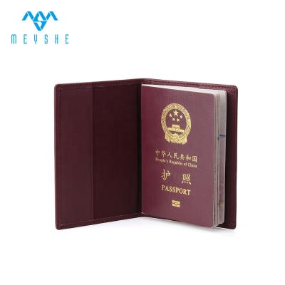 China Vintage Factory Price Customized High Quality Real Leather Passport Cover Holder for sale