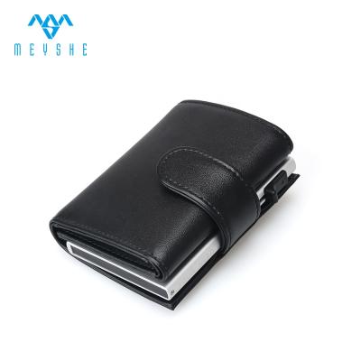 China NATIONAL Factory Pop PU Leather Custom Auto Credit Card Holder With Zipper for sale