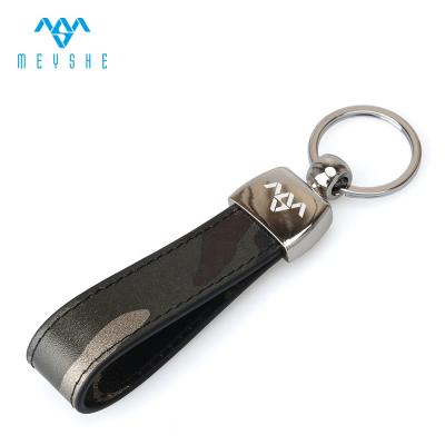 China NATIONAL Custom Genuine Leather Luxury Round Key Chain Racks With Logo for sale