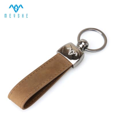 China NATIONAL Customized Crazy Luxury Horse Leather Key Chain Holders Strap for sale