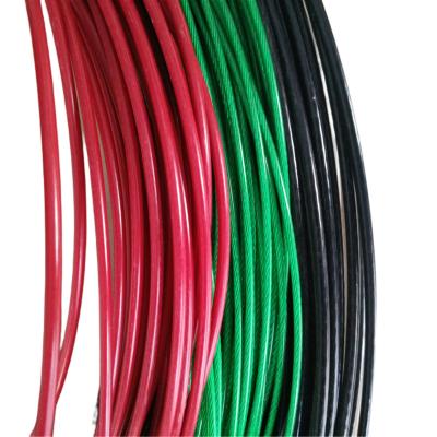 China Wholesale Rope Color 304 PVC Nylon Coated Stainless Steel Wire And Cable for sale